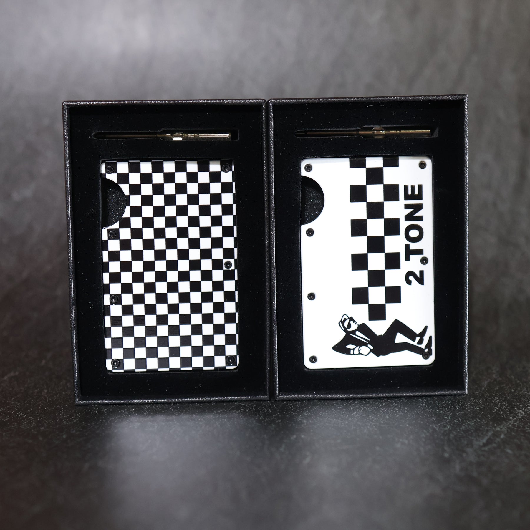 2 Tone Ska Wallet with RFID Protection – Unique Two Tone RFID Card Holder, Perfect Gift for Skankers