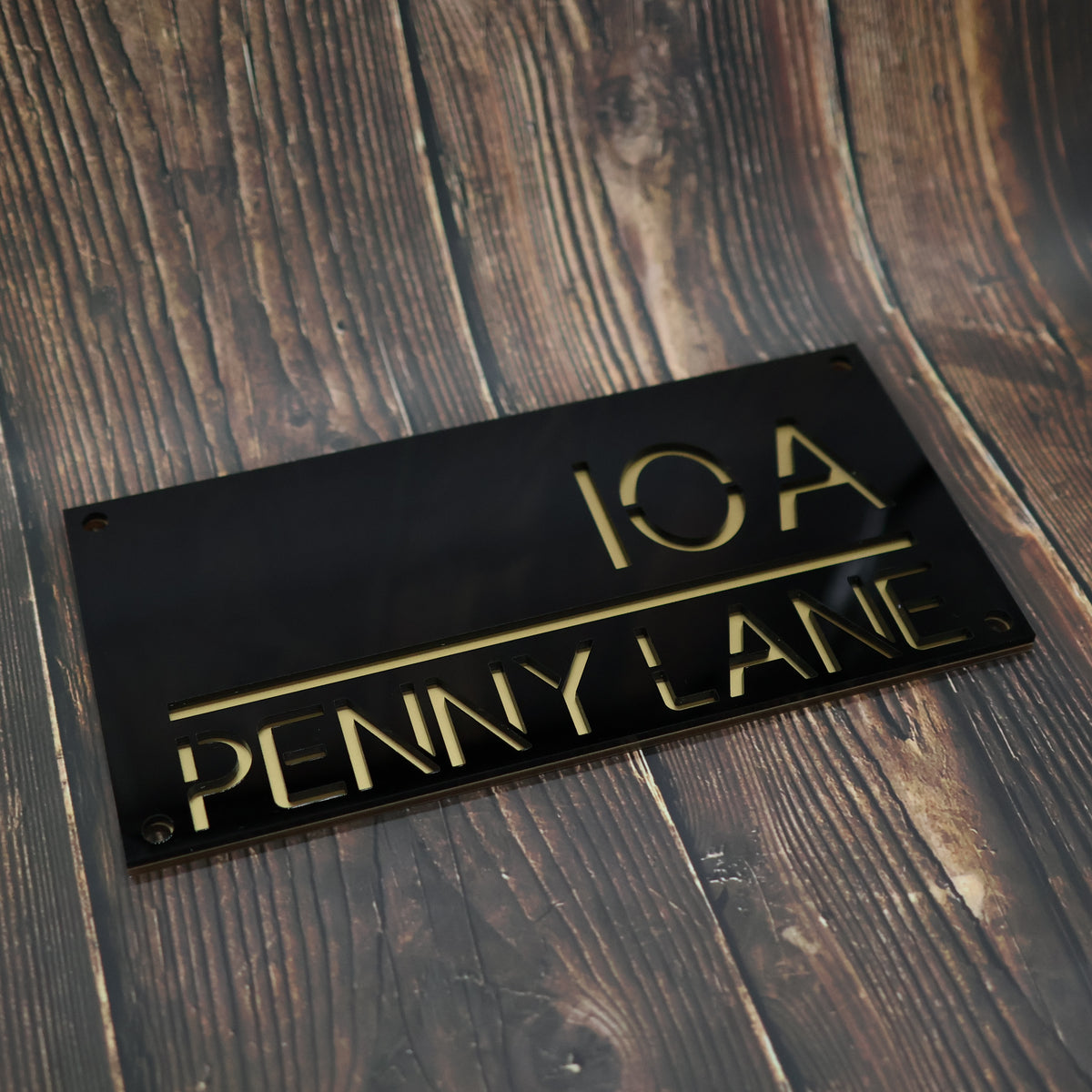 House Wall Sign/Name Plate-Precision Laser Cut Acrylic. Aligned Right