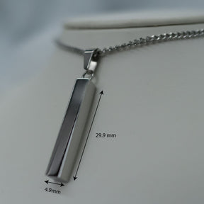 Plated Bar Necklace With Elegant Chain-Bulk Purchase- Laser Engraving-Limited Quantities