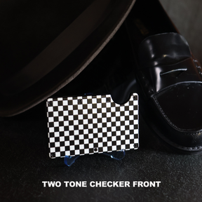 2 Tone Ska Wallet with RFID Protection – Unique Two Tone RFID Card Holder, Perfect Gift for Skankers